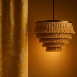 Lámpara colgante de flecos 