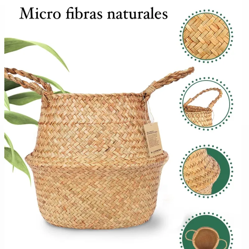 Macetero de fibras naturales 