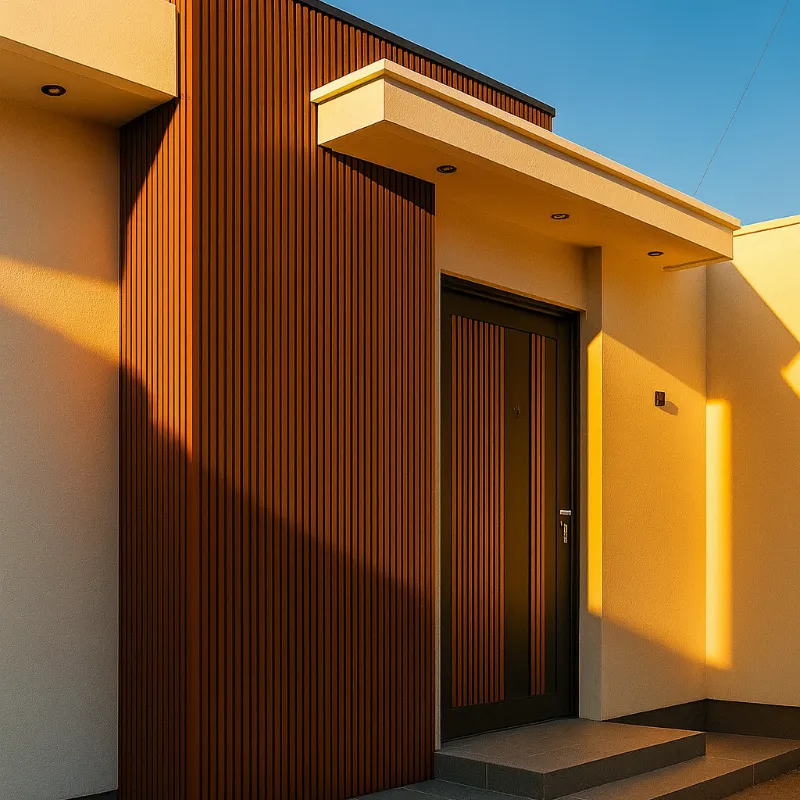Puerta principal con WPC