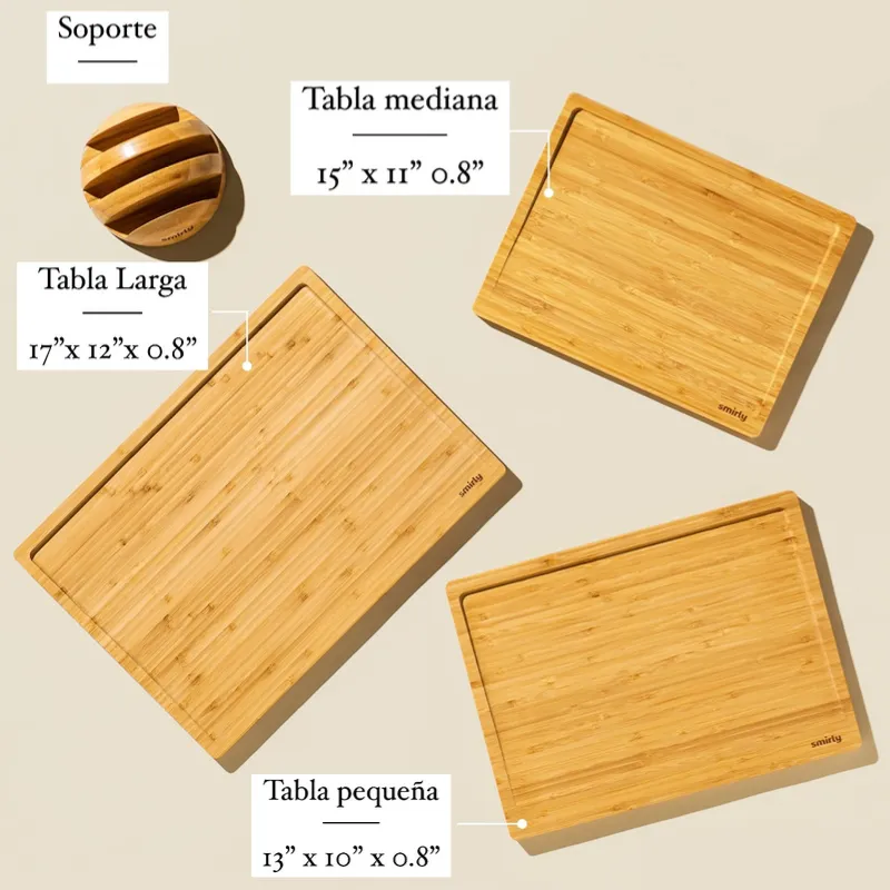 Tablas de corte para cocina - Bambú- 