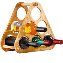 Triángulo porta botellas de vino 