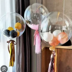 Globos burbujas con globos dentro 