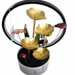 Fuente d agua y luces con base