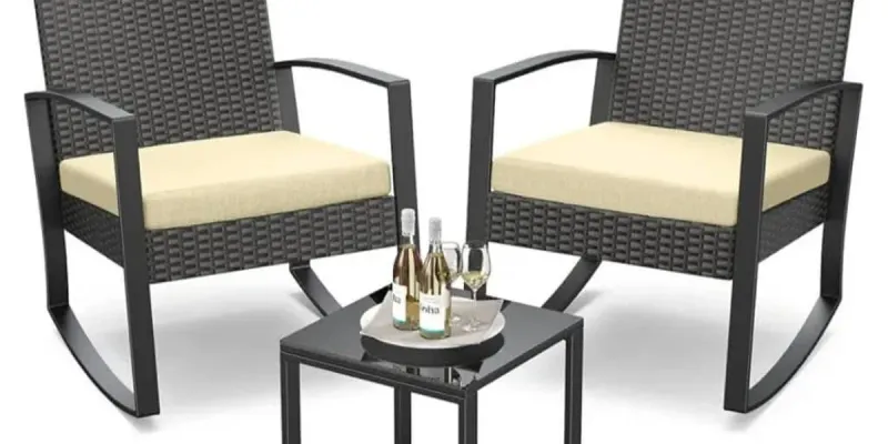 Juego de mueble de porche (3 Piezas)