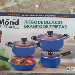 Juego de ollas de granito (7 Piezas)