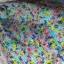 Azul con flores Brush