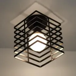 IMAGE-Lámpara de techo LED, de estilo creativo nórdica retro arte de hierro lámpara de comedor lámpara de balcón lámpara de cuarto de estudio lámpara de pasillo