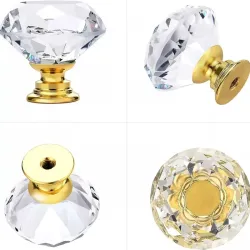 Agarraderas de cristal forma diamante