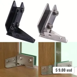 Bisagra de puerta de vidrio no perforada