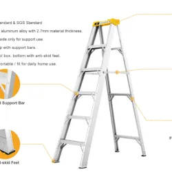 Escaleras aluminio simple 3m