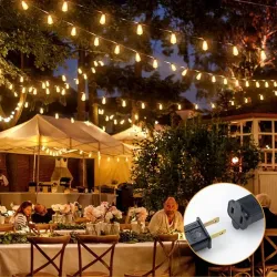 Guirnalda de luces de , luces de patio con bombillas Edison ST38 irrompibles