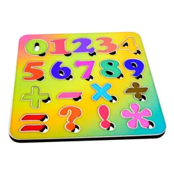 Juego de encastre de números  en madera impreso