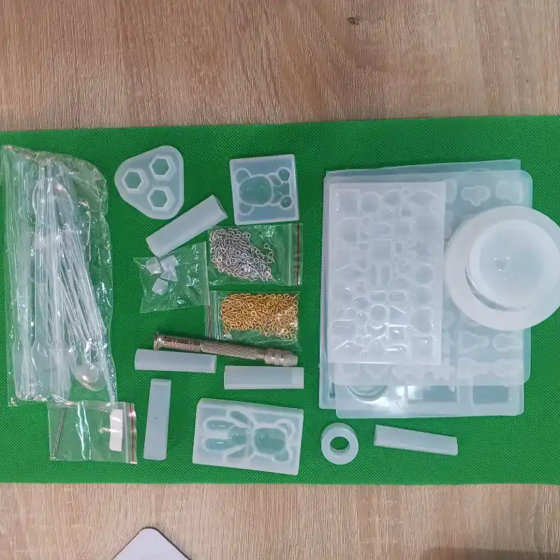 Juego de Moldes Rectangulares de Silicona - Kit de Moldes de Resina Epoxi para Colgantes de Joyería