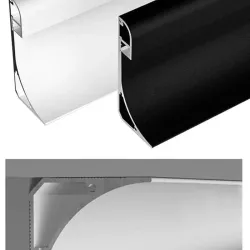 Perfil de Aluminio de esquina para pared 60mm