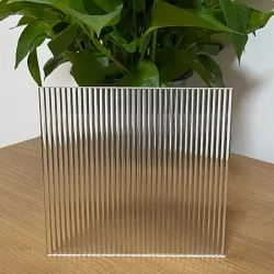 Plancha acrílica texturada 3mm transparente