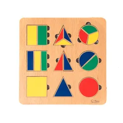  Puzzle de Figuras Geométricas  en madera.