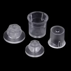 Soporte de uñas de cristal para publicidad translúcida, tornillo de plástico Invisible, tornillo esmerilado para publicidad de uñas de vidrio