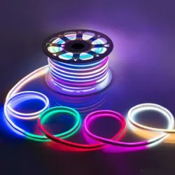 Tira de Neon flexible RGB 10*20 mm  AC 110 v ,8w /m , 50 cm de alta tensión (110v)