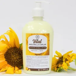 Mascarilla capilar Vital-Aceite de jojoba y ricino 500 mL