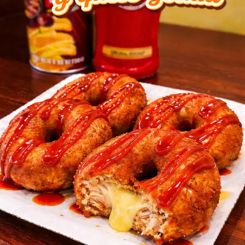 Donut de pollo y queso gouda