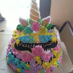 Cake de una panetela grande y una chiquita