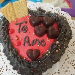 Mini cake en forma de corazón