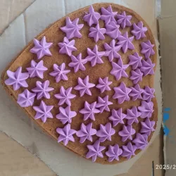 Panetela en forma de corazón rellena 