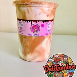 Helado rizado de chocolate