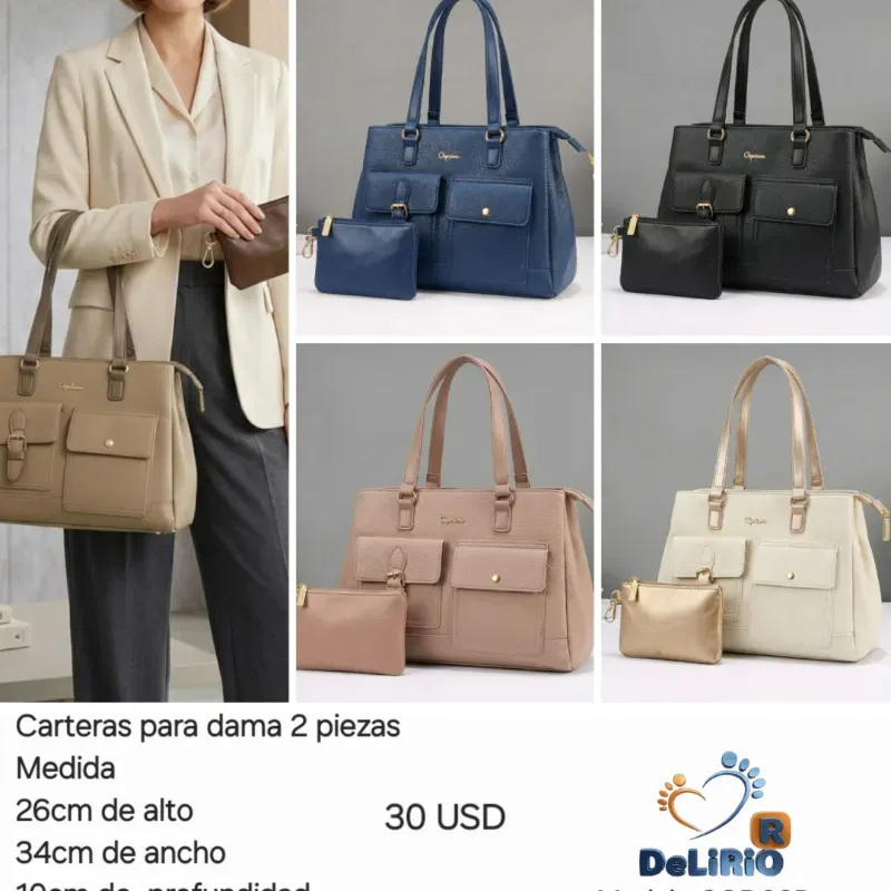Carteras grandes de 2 piezas