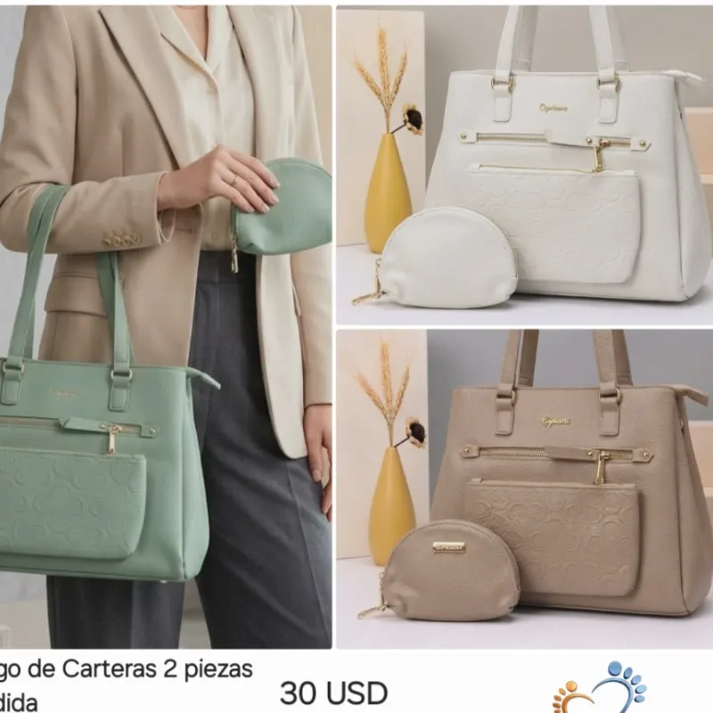Carteras grandes de 2 piezas