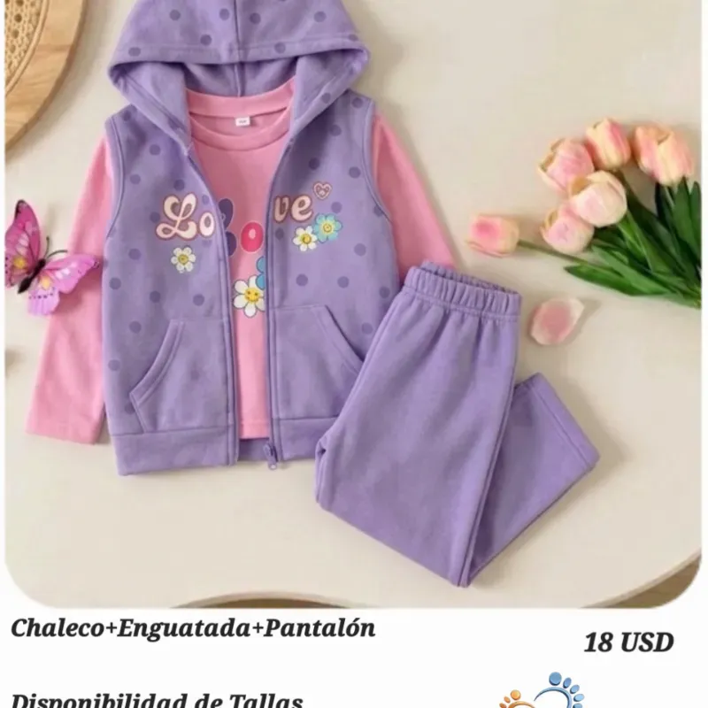 Conjuntos de 3 piezas para niña y niño