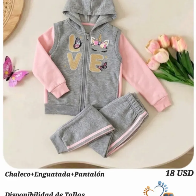 Conjuntos de 3 piezas para niña y niño