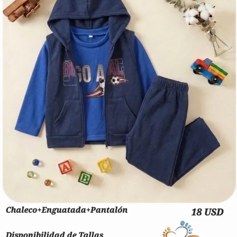 Conjuntos de 3 piezas para niñas y niños