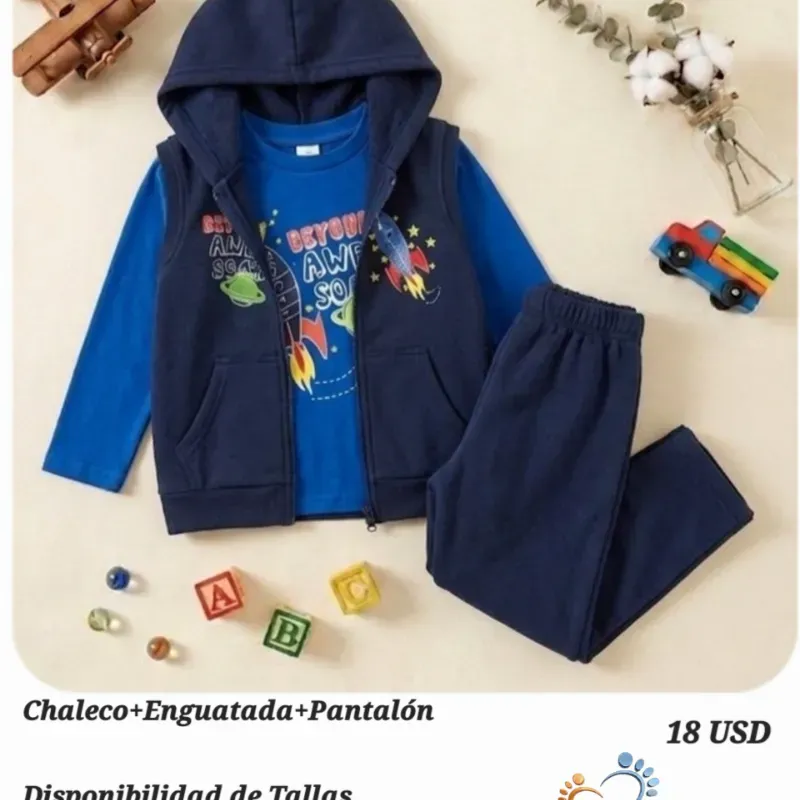 Conjuntos de 3 piezas para niñas y niños