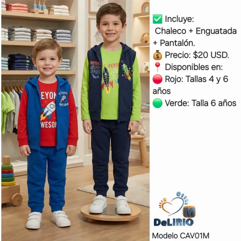 Conjuntos de 3 piezas para niños 👦
