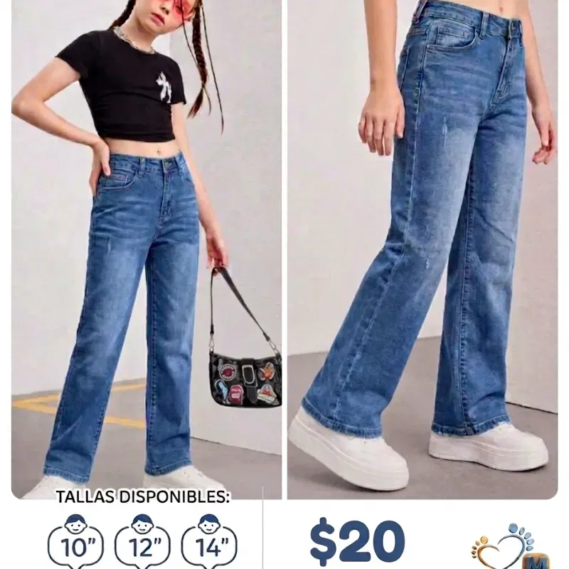 Pantalónes de mezclilla para niñas y jovencitas