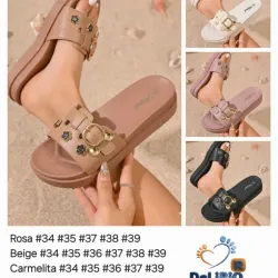 Sandalias descalzadas engomadas