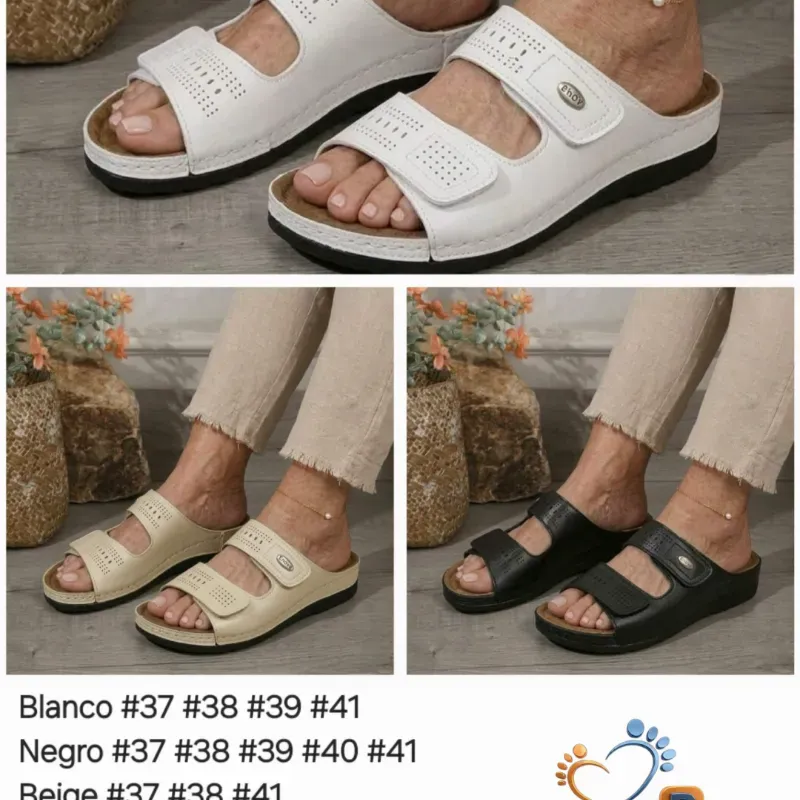 Sandalias descalzadas serias