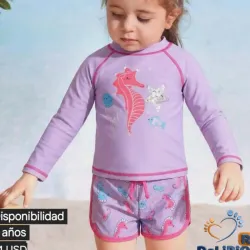 Traje de baño caballito de mar 🐚 morado