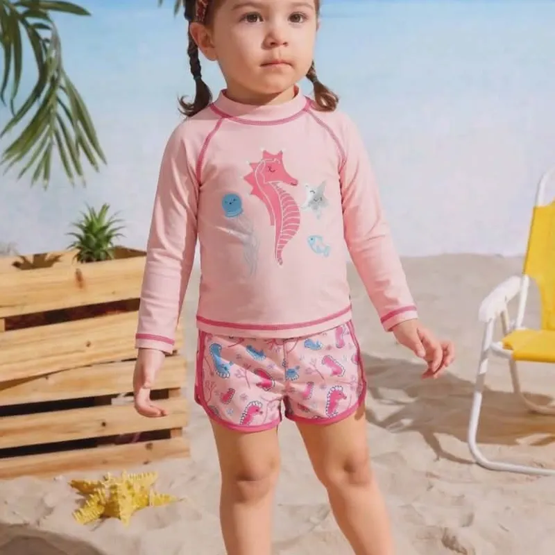 Traje de baño caballito de mar 🐚 rosa claro
