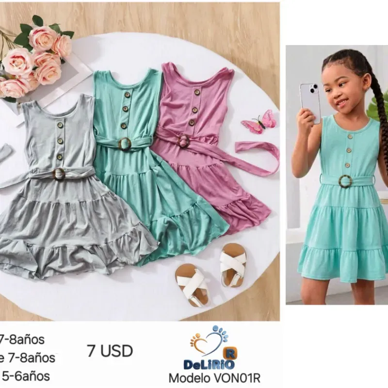 Vestidos elastizados para niñas