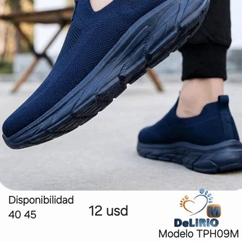 Zapatillas urban negras y azules 