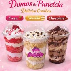 5 Domos de panetela  con merengue y nata