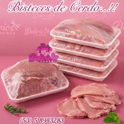 Bandeja de Bisteces de Cerdo de 3 lbs