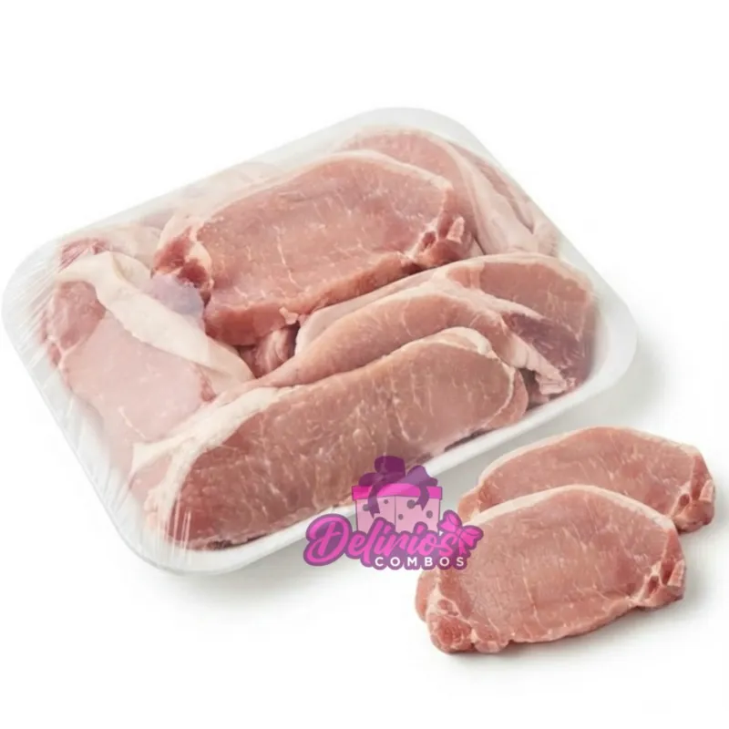 Bandeja de Chuletas de Cerdo sin hueso y sin piel 3 lbs
