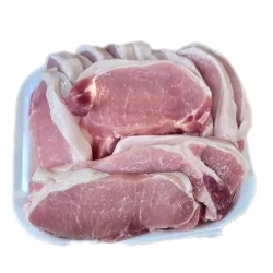 Bandeja de Chuletas de Cerdo sin hueso y sin piel 3 lbs