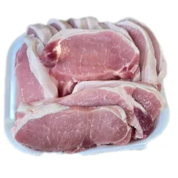 Bandeja de Chuletas de Cerdo sin hueso y sin piel 4 lbs