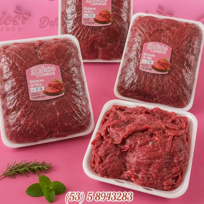 Bisteces de Res 5 lbs (Calidad Premium)