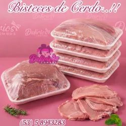 Bandeja de 5 lbs dd Bisteces de Cerdo 