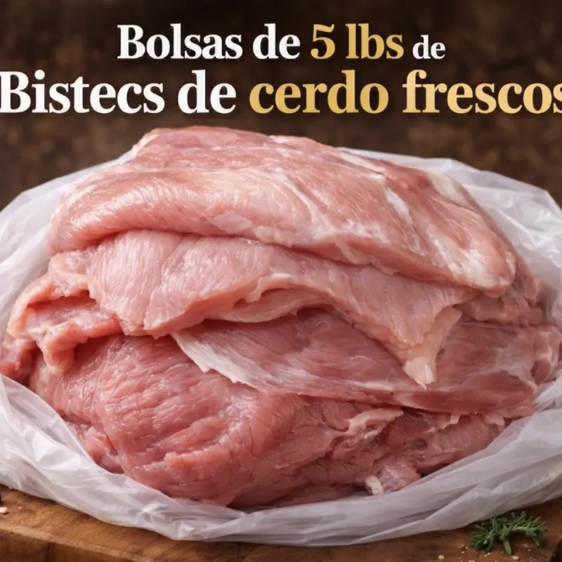 Bolsas de 5 lbs dd Bisteces de Cerdo
